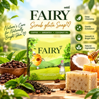 FAIRY Scrub Gluta Soap – Coffee, Green Tea & Coconut Oil