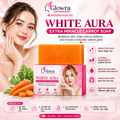 White Aura Extra Miracle Carrot Soap 100g | Carrot Extract Brightening Soap for Clear, Smooth & Radiant Skin