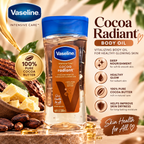 Vaseline Intensive Care Cocoa Radiant Body Oil – 200ml | Pure Cocoa Butter