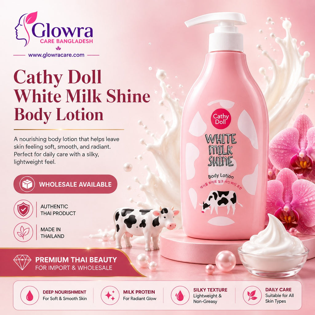 Cathy Doll White Milk Shine Body Lotion | Milk Protein Nourishing Thai Body Lotion for Soft, Smooth & Radiant Skin